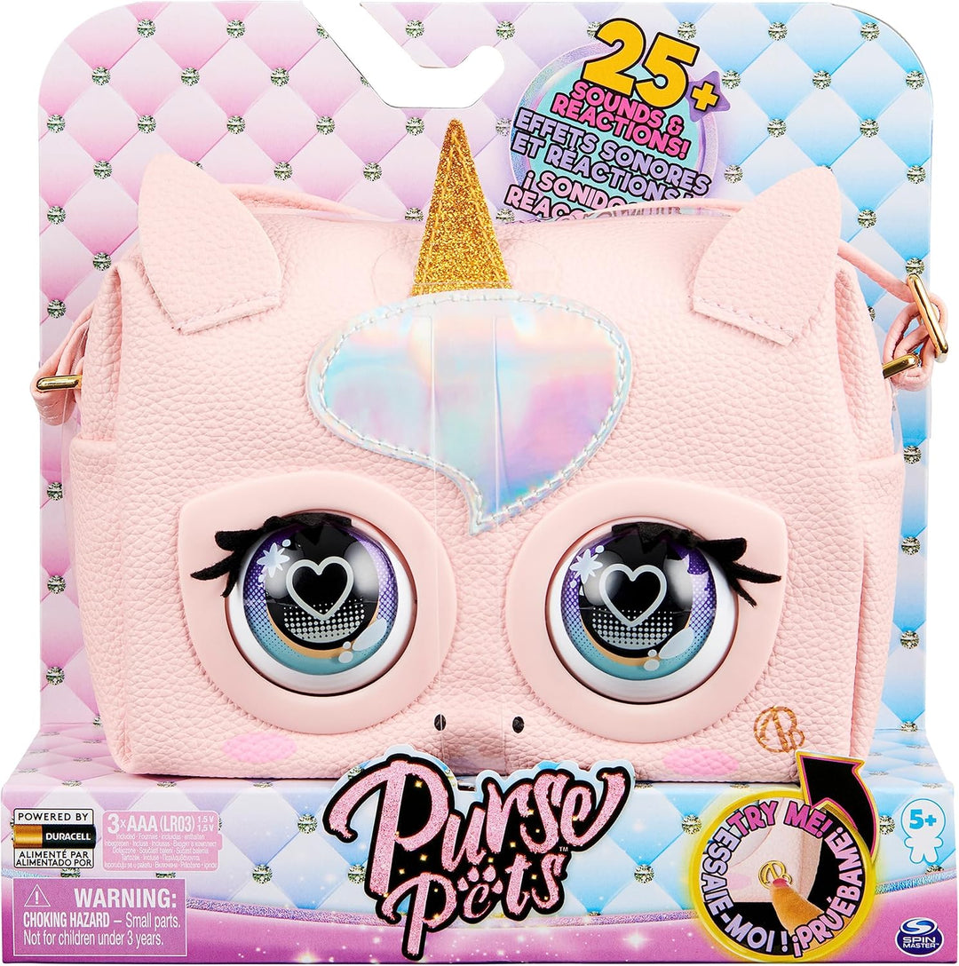 Purse Pets Glamicorn Einhorn Tasche - wird mit interaktiven Funktionen, Augenblinzeln und Musik lebe