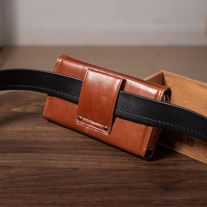 Echt Leder Handyholster Kompatibel Mit Samsung Galaxy S25+, S25 S24 S23 Ultra Handyhalter Herren Gür