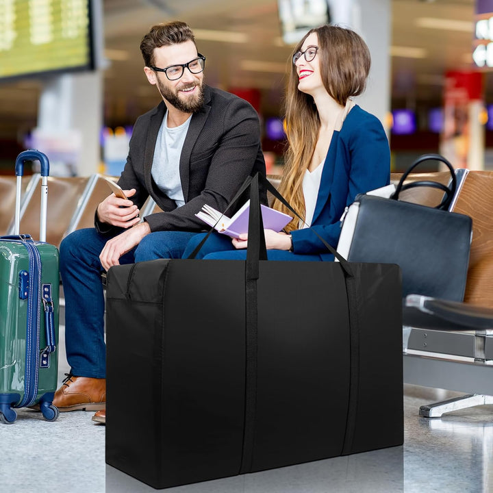 Cozary 150L Aufbewahrungstasche Gross, 600D Oxford Heavy-Duty Umzugstaschen mit Handgriff, Wasserdic