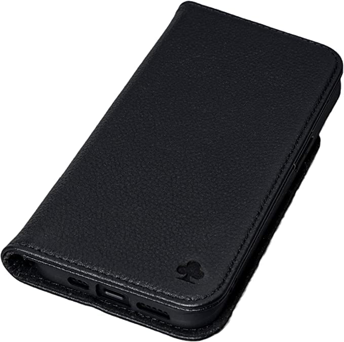 Porter Riley - Lederhülle für iPhone 14 Plus. Premium Echtleder Standhülle/Ledertasche/Brieftasche m
