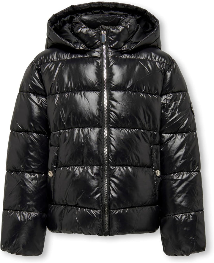 ONLY girl Jacke Abnehmbare Kapuze Steppjacke 146 Schwarz, 146 Schwarz