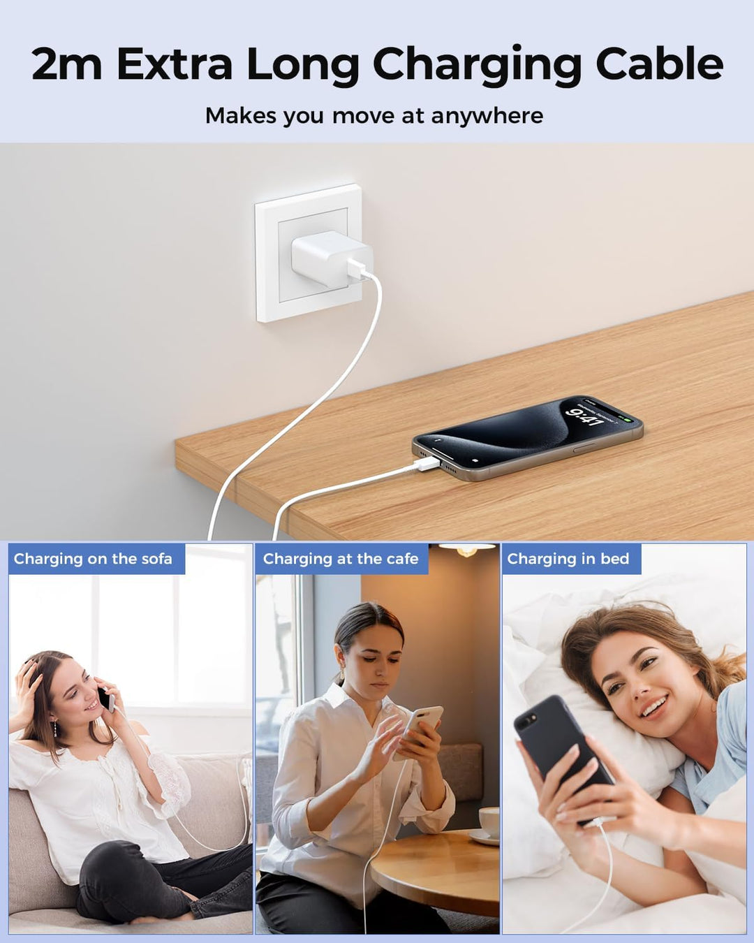 45W USB C Schnellladegerät 2-Pack + 2M Kabel - PPS Super Fast Charging für Samsung Galaxy S25/S24/S2