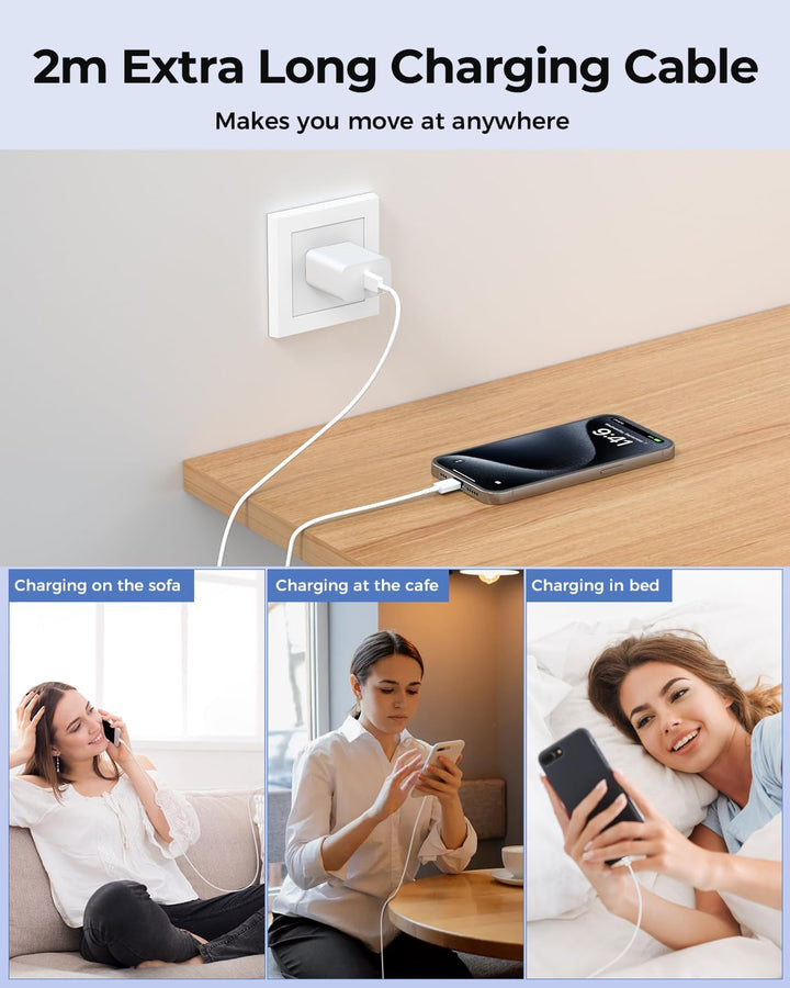 45W USB C Schnellladegerät 2-Pack + 2M Kabel - PPS Super Fast Charging für Samsung Galaxy S25/S24/S2
