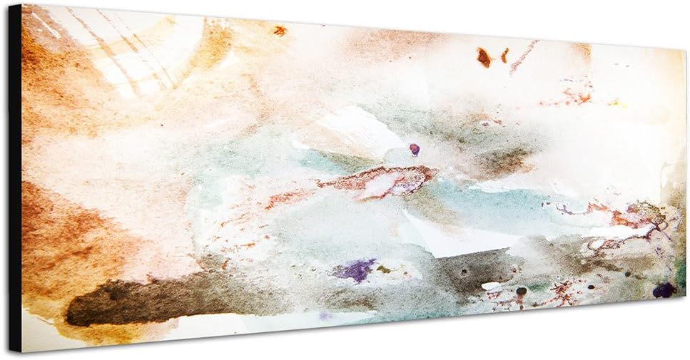 Paul Sinus Art Panoramabild auf Leinwand und Keilrahmen 150x50cm Malerei Hintergrund abstrakt Grunge