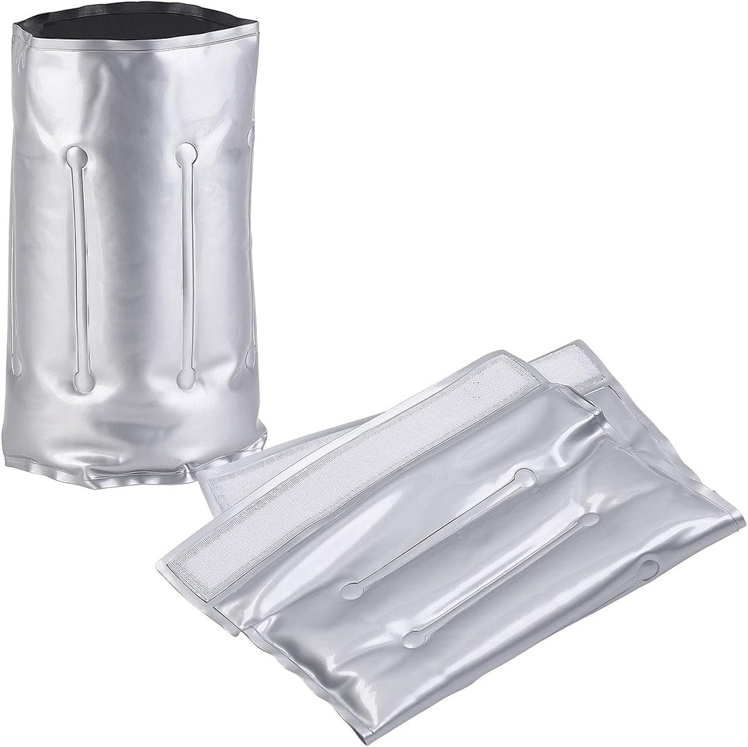 infactory Getränke Kühler: 8er-Set Flaschenkühler, Ø 75-86 mm, Klettverschluss, Kühl-/Wärme-Gel (Küh