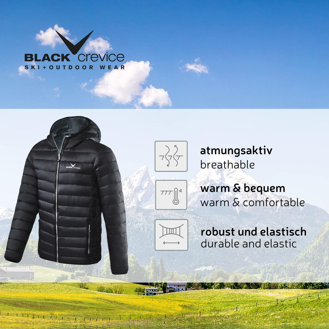 Black Crevice Herren Steppjacke I leichte Steppjacke in verschiedenen Farben & Grössen I wind- & was