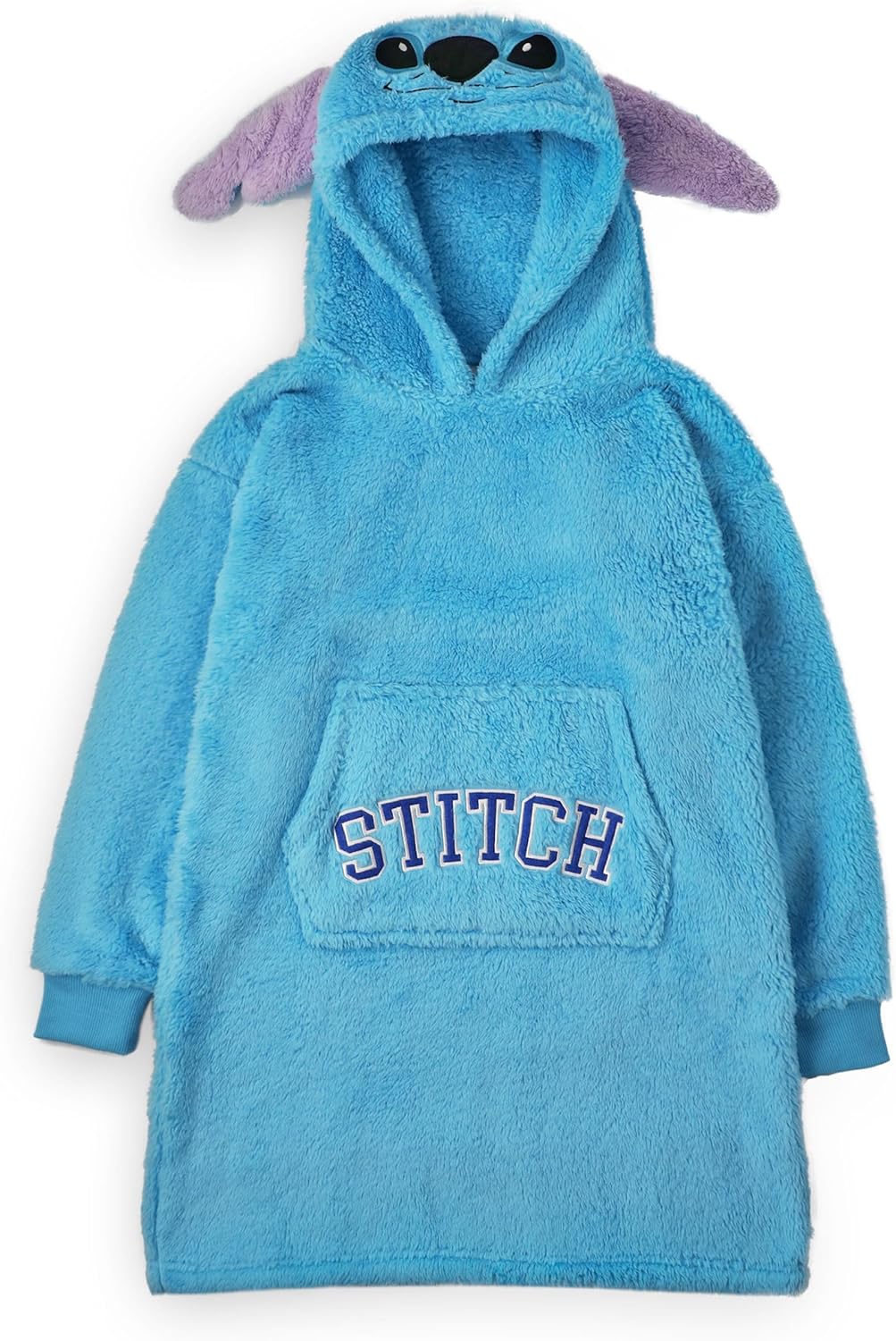 Disney Lilo & Stitch Optionen für tragbare Decken-Hoodies für Damen von Stitch Einheitsgrösse Blau,