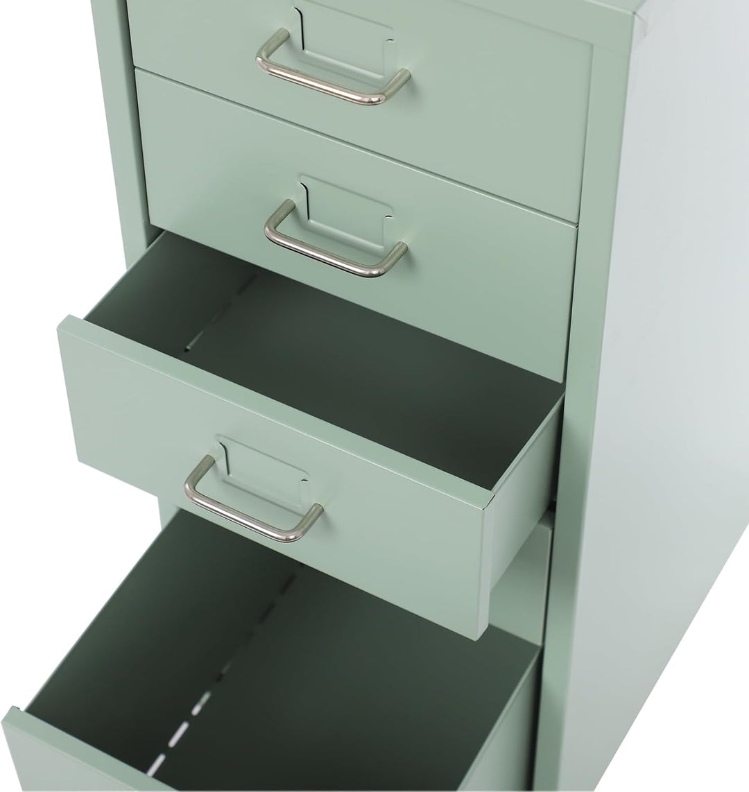 Mobiler Aktenschrank mit 5 Schubladen, Rollcontainer Büroschrank, Aufbewahrungsschrank aus Metall mi