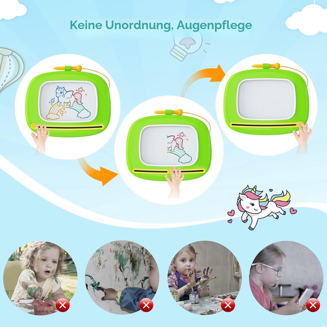 Kikidex Kleinkinder Spielzeug Alter 1-3, Magnetisch Zaubertafel, Mädchen Spielzeug für 1-2 Jahre, Ma