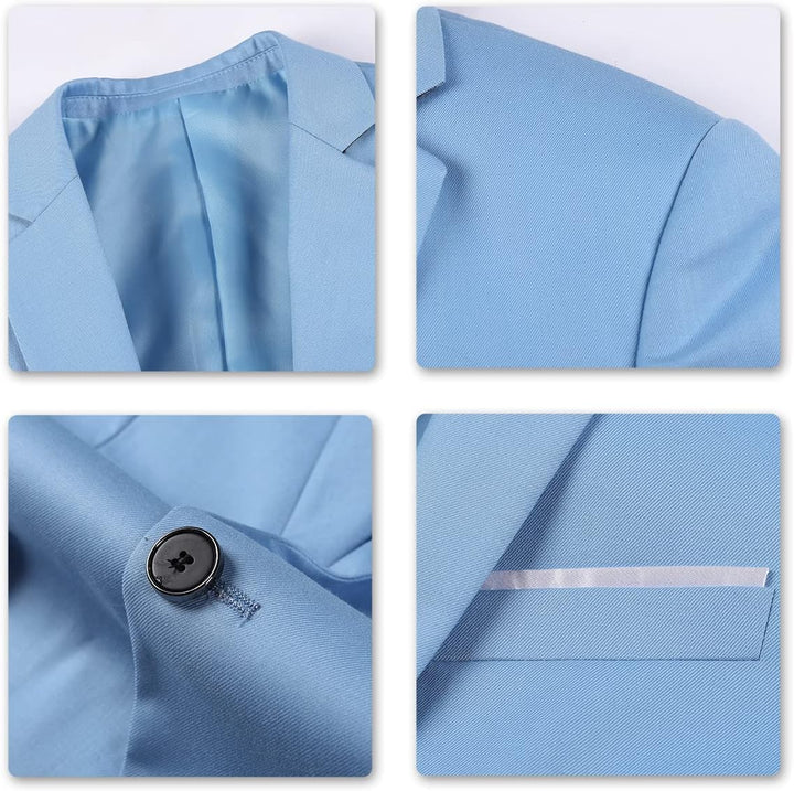 YOUTHUP Anzug Herren 3 Teilig Anzüge Slim Fit 2-Knopf Herrenanzug Modern Formell Sakko Weste Hose fü