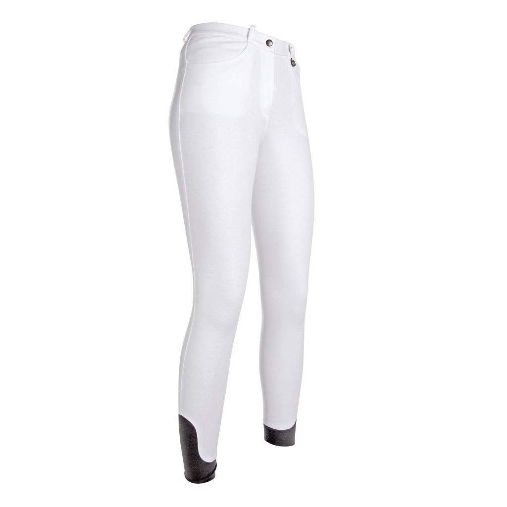 HKM Damen Reithose Silikon Vollbesatz Kate Bordeaux Weiss 176, Weiss 176