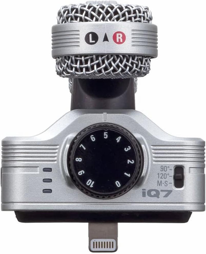 Zoom iQ7 Mitten-Seiten-Stereo Mikrofon für iOS-Geräte + keepdrum WSBK Fell-Windschutz