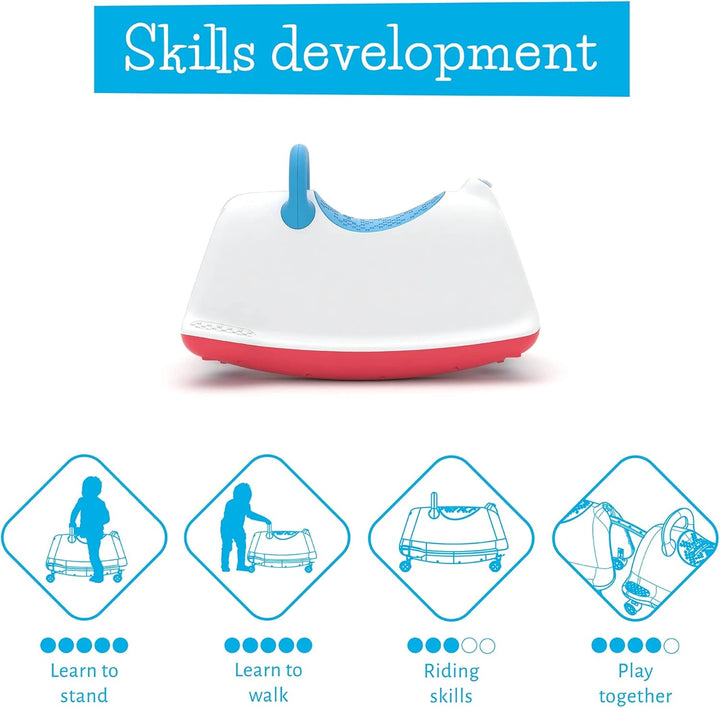 Chillafish Trackie 4-in-1: Wippe, lauflernhilfe, rutschauto & Zug spielen für Kinder 1-5 Jahre, mit