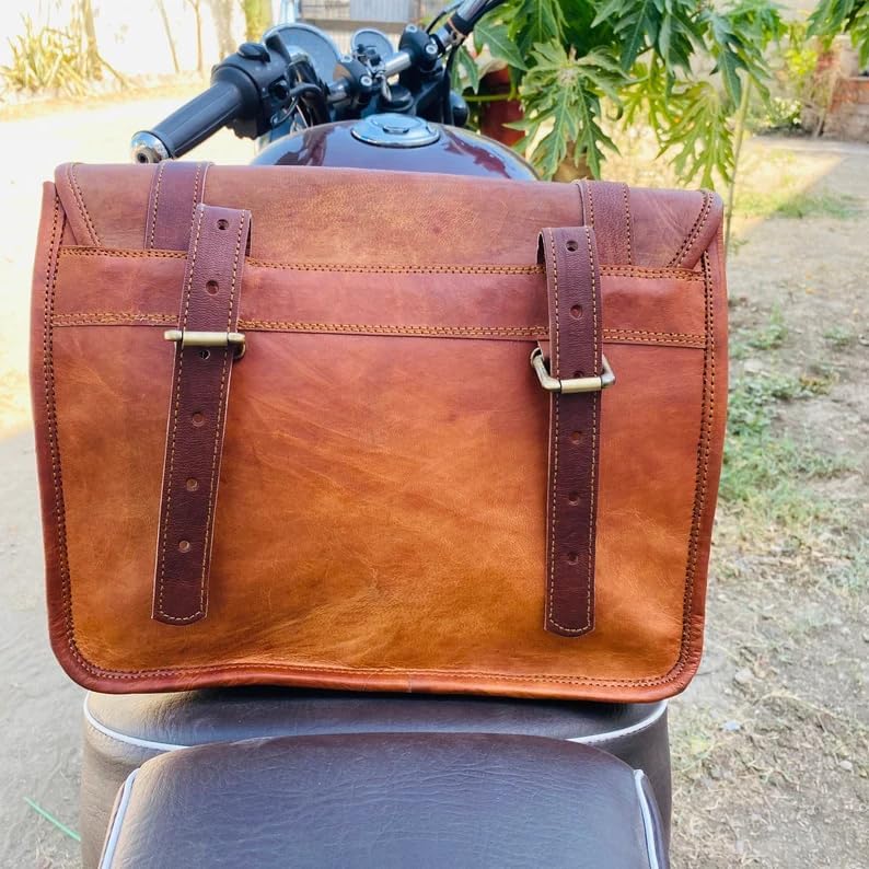 american blue Ledermotorrad, Fahrradtasche, Lenkergabel, Werkzeug, Sattel, Packtasche