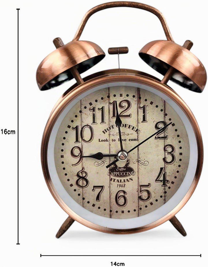 GMMH Tischuhr mit Antik Vintage Retro Nostalgie Design aus Metall, (14-83) Standuhr Schreibtischuhr