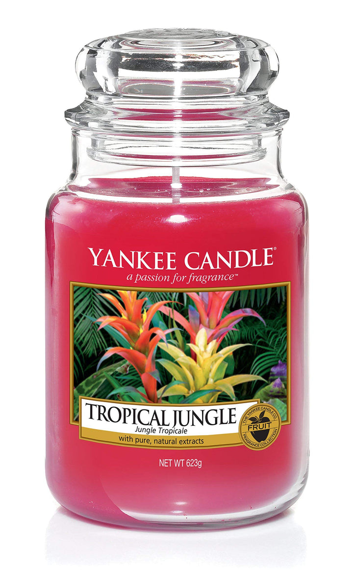 Yankee Candle Duftkerze im Glas (gross) | Tropical Jungle | Brenndauer bis zu 150 Stunden