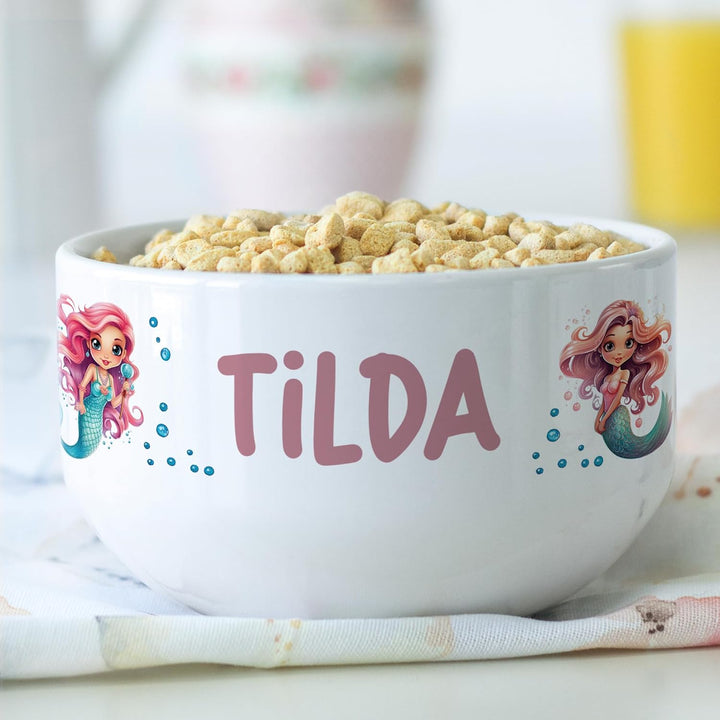 GRAZDesign Müslischale mit Name Meerjungfrau Mädchen Schale personalisiert Keramik