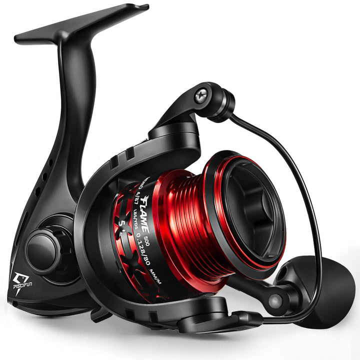 Piscifun Flame Spinning Reels Light Weight Ultra Smooth Powerful Spinning Fishing Reels Red-500 Seri
