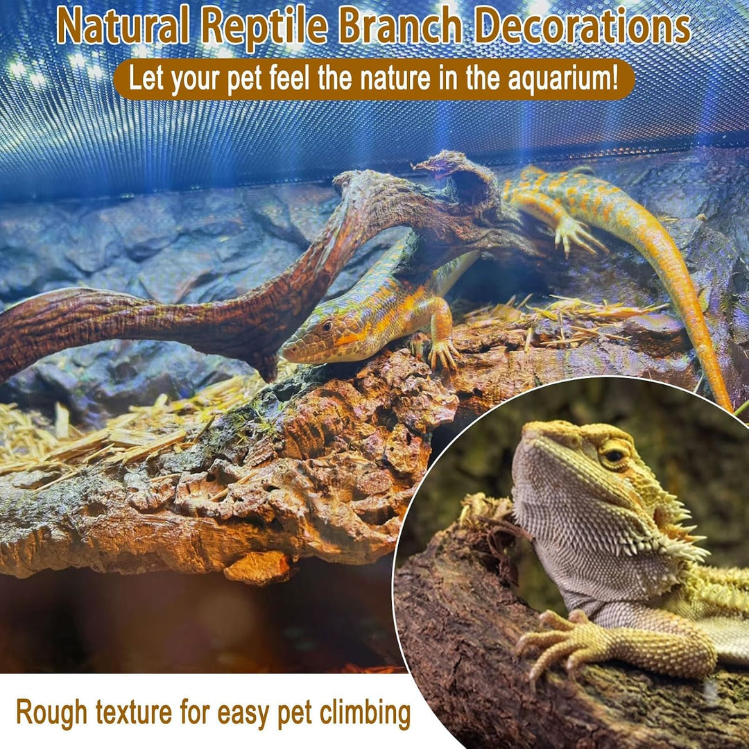 Reptilienholzzweig Eidechse Kletterreben Schlange Terrarium Dekor Gecko Tank Habitat Dekorationen fü