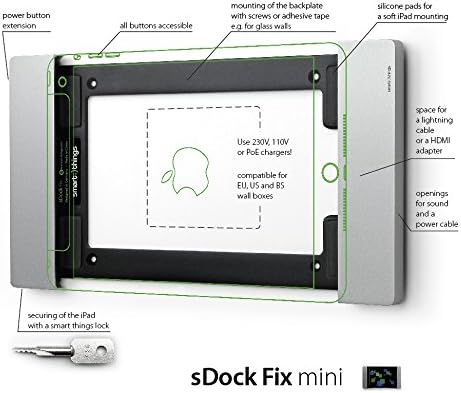 smart things solutions s09 s sDock Fix mini - Abschliessbare Wandhalterung und Ladestation zur dauer