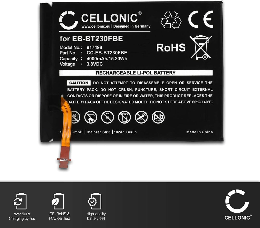 CELLONIC 1x Akku für Tablet Kompatibel mit Samsung SM-T230 Galaxy Tab 4 7.0, SM-T231 Galaxy Tab 4 7.