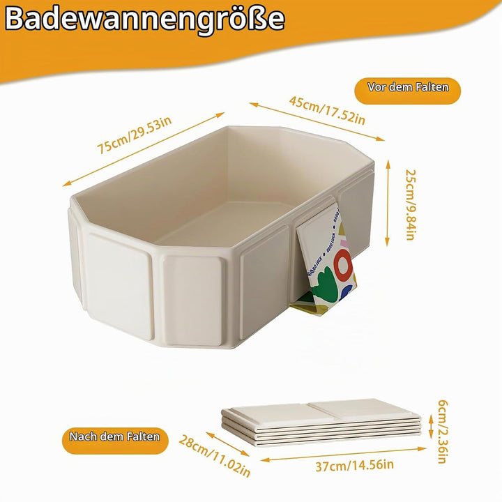 Faltbare Kinderbadewanne – Multifunktionale Badewanne für Dusche, platzsparend und tragbar, ideal fü