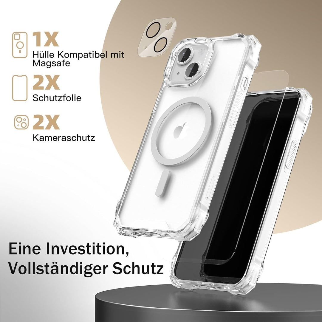 Handyband Abnehmbar für iPhone 13 Hülle mit Band, Hellblau Langes Band zum Umhängen & Kurzkordel für