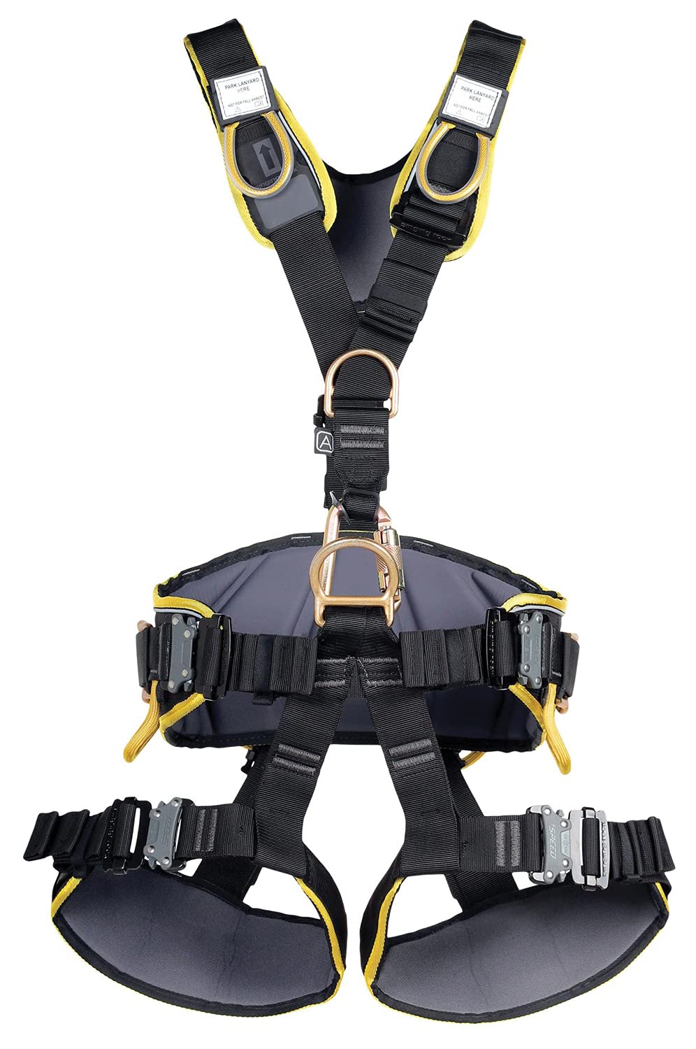 Singing Rock Unisex Erwachsene Crepe Strap Expert Standard-Gr. M/L/Gelb Harness, Black (schwarz)