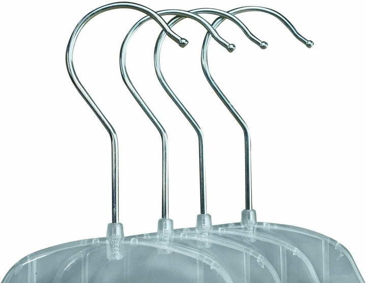 Kleiderbügel 20 Stück Transparent Klar FO 43 cm Kunststoff 360° drehbarer Haken | Hemdenbügel | Blus