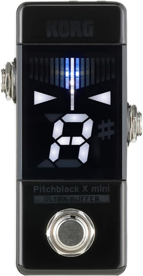 Korg - PB-X-MINI Pitchblack X Series - Chromatic Guitar/Bass Pedal Mini Tuner - Black, PB-X-MINI