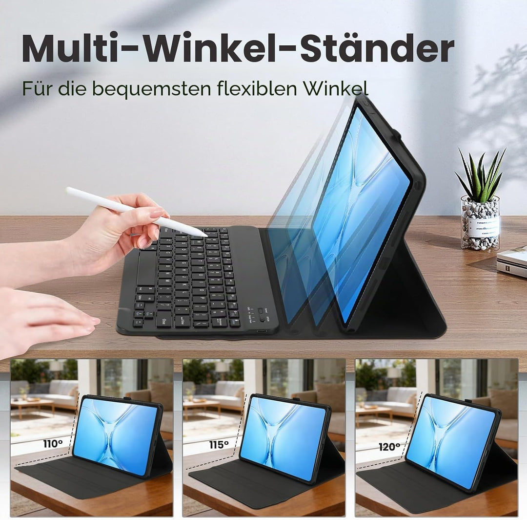 WingFly Tastatur Hülle für Lenovo Idea Tab Plus 12,1 Zoll Tablet (TB365FC), Abnehmbares Magnetisch T