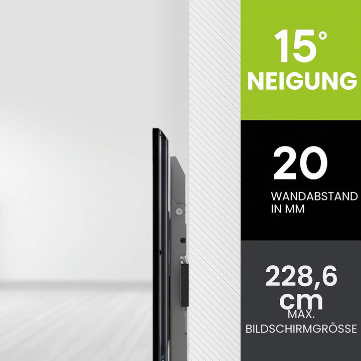 One for All TV-Wandhalterung - Neigbar Fernseher Halterung - Curved 4K OLED QLED LED Flachbildfernse