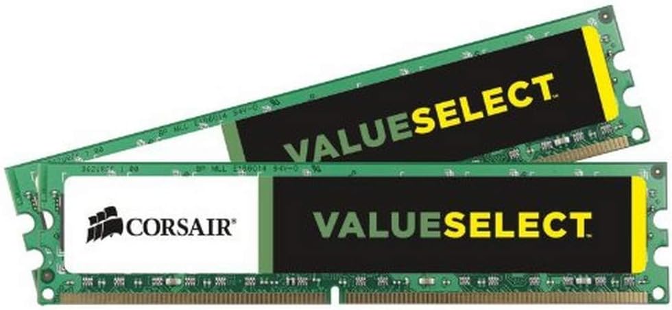 Corsair CMV8GX3M2A1333C9 Value Select 8GB (2x4GB) DDR3 1333 Mhz CL9 Standard Desktop Memory 1333 MHz