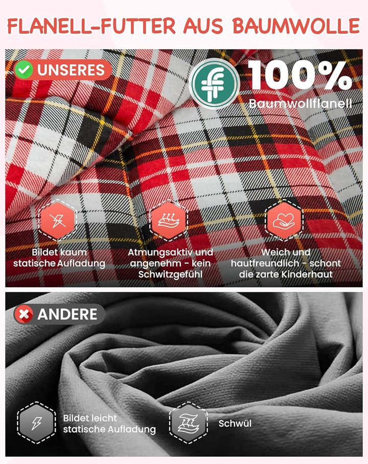 KingCamp Kinderschlafsack Schlafsack Winter Warmer Deckenschlafsack 3-4 Jahreszeiten für Kinder beim