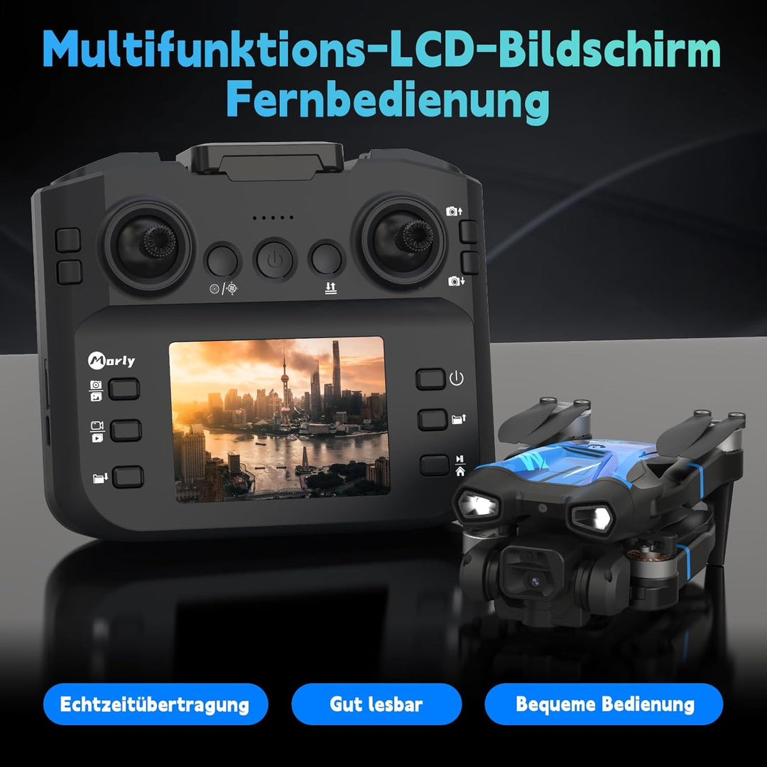 M18LCD Mini Drohne mit 4K Kamera Drohne Mit LCD Fernbedienung 3D-Rollen Faltbares Design Wiederaufla