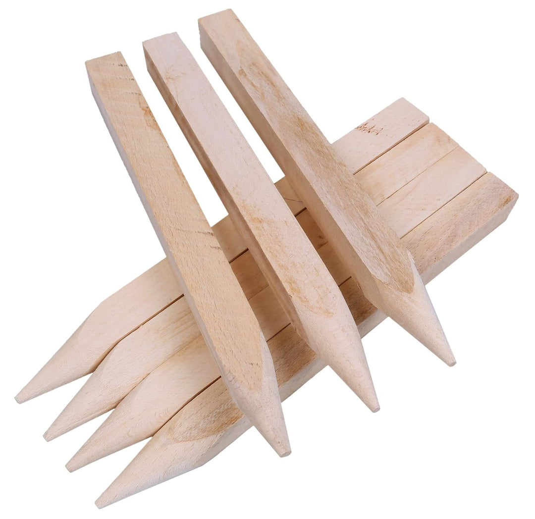 Holzpfähle, Holzpflöcke, Holzpfosten, angespitzt, quadratisch, aus Hartholz, 50 Stück, 40 cm – zum M