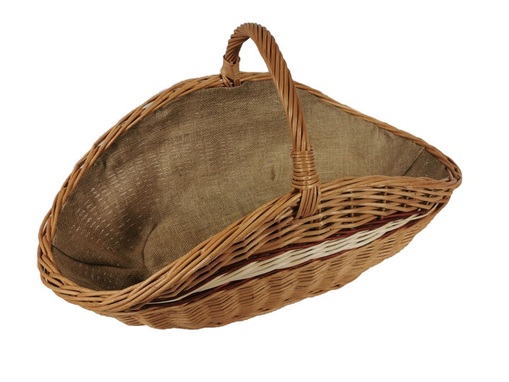 Kaminholzkorb aus Weide mit Jute (72x43x44 cm), 72x43x44 cm