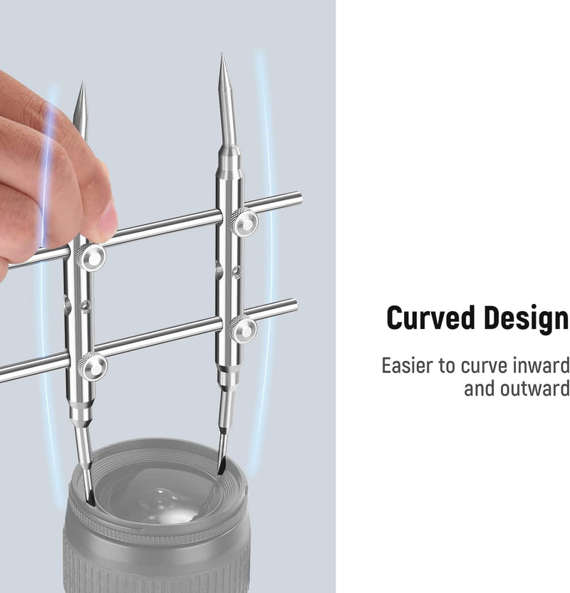 Neewer Professionelle Gekrümmte Spitzen Objektiv Spannschlüssel Reparatur-Öffnungs-Werkzeug Edelstah