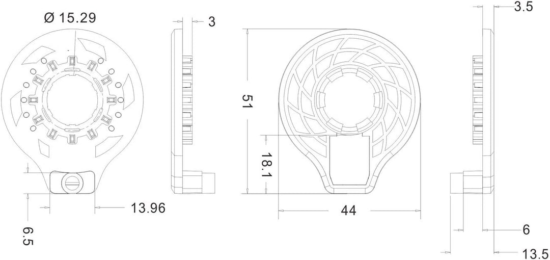 PowerSmart® E-Bike Geschwindigkeitssensor External Speed Sensor, mit 750 mm Kabel (Links), Links