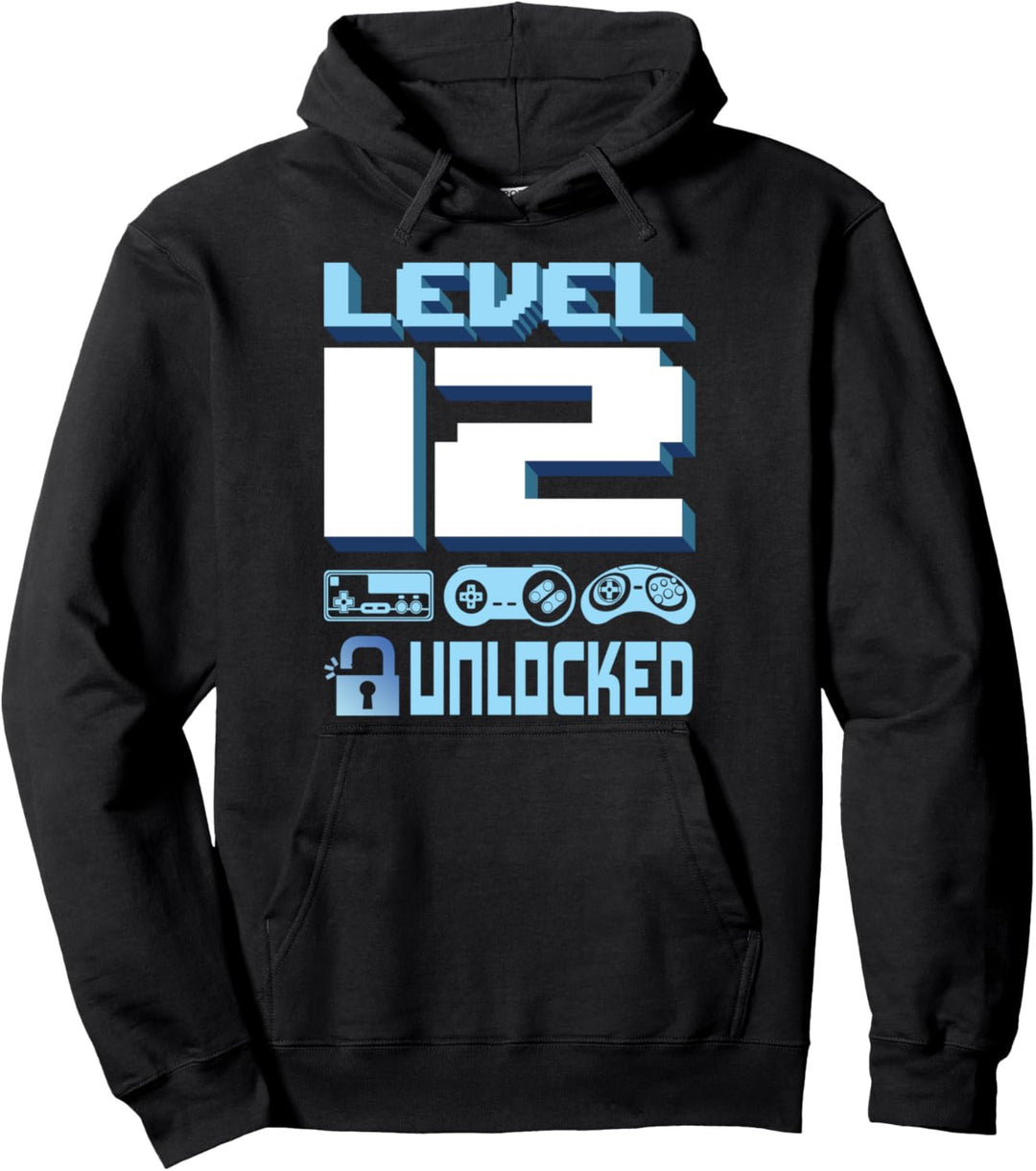 12. Geburtstag, Gamer, Kinder, Jungen, Mädchen, Level 12, entsperrt Pullover Hoodie