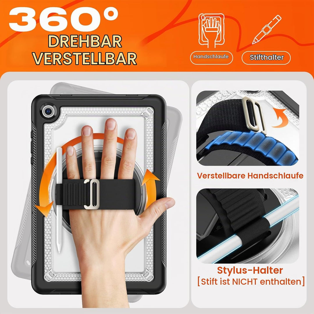 SEYMAC stock Hülle für Samsung Galaxy Tab A9 Plus/ A9+ 11 Zoll 2023, Stossfeste Robuste Hülle mit Di