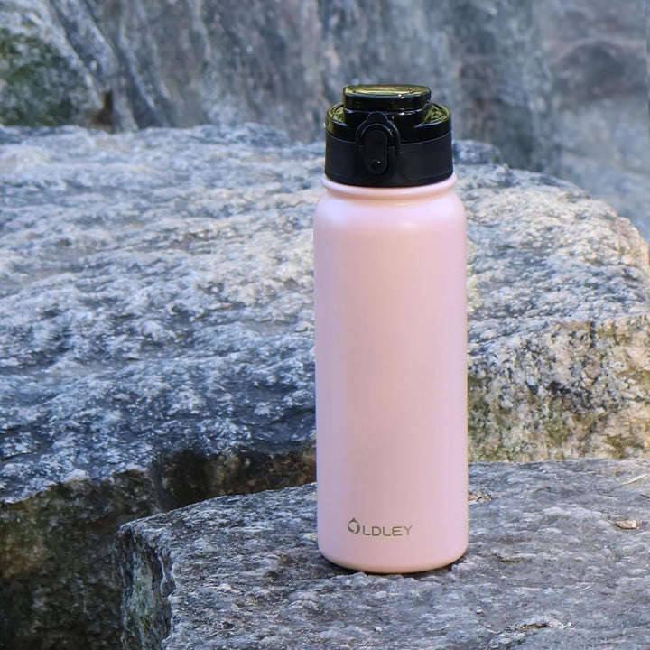 OLDLEY 600ml/20oz Edelstahl-Wasserflasche, Doppelwandige Vakuumflasche, Hält Getränke Heiss und Kalt