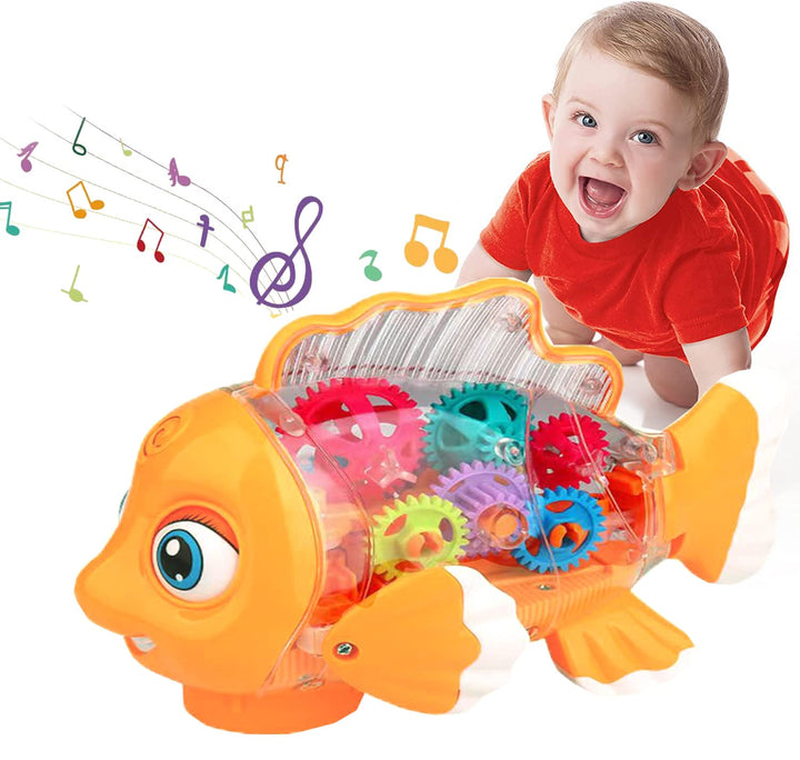 Baby Musik Spielzeug,Kriechendes Musikalisches Babyspielzeug für Kleinkinder 6 9 12 18 Monate Krabbe