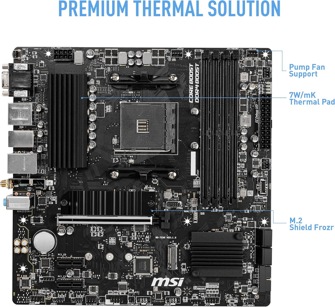 MSI B550M PRO-VDH WiFi Motherboard AMD B550 Socket AM4 Micro ATX