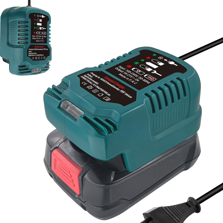 Schnellladegerät Ersatz für Bosch PBA 18V Ladestation mit LED-Anzeige Kompatibel mit Bosch 18V PBA A