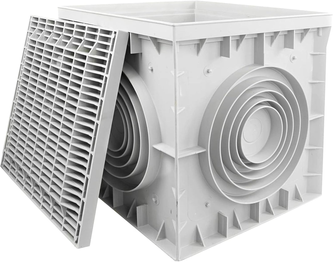 Revisionsschacht Kontrollschacht 300x300x300mm mit Deckel Einlaufschacht Kanalschacht Hofablauf 300
