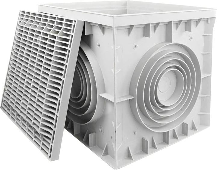 Revisionsschacht Kontrollschacht 300x300x300mm mit Deckel Einlaufschacht Kanalschacht Hofablauf 300
