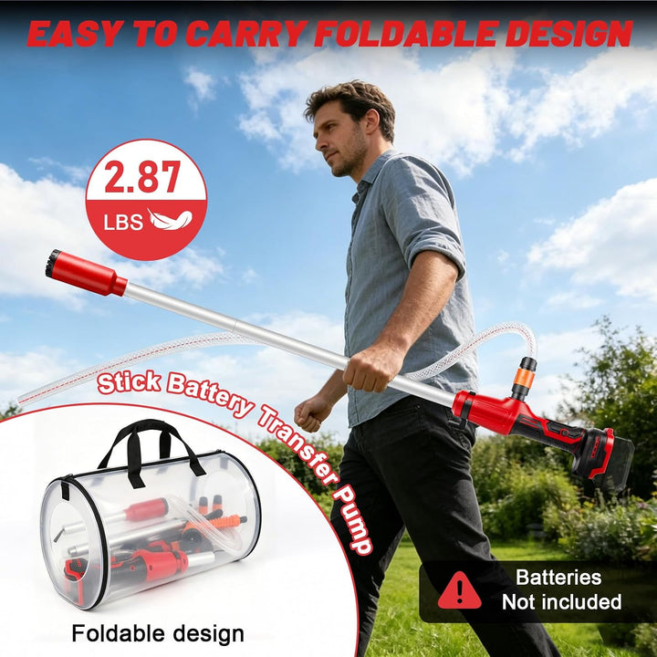 Akku-Regenfasspumpe 50 l/min für Milwaukee 18V-Akku (ohne Batterie)