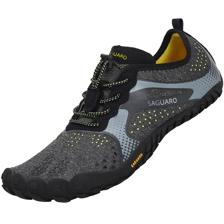 SAGUARO Unisex Barfussschuhe Leicht Atmungsaktive Zehenschuhe fur Outdoor & Indoor 36 EU Schwarz, 36