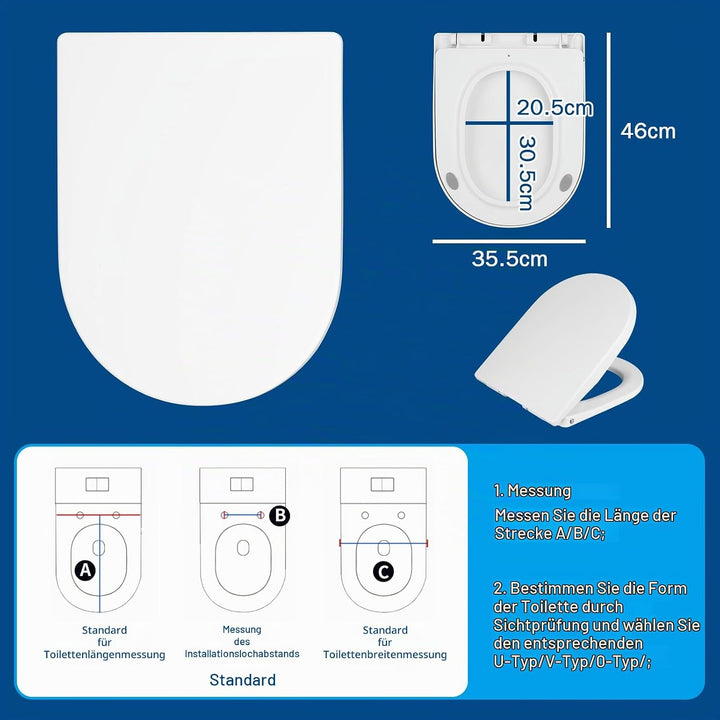Smart Toilettensitz, Beheizter WC Sitz mit Nachtlicht